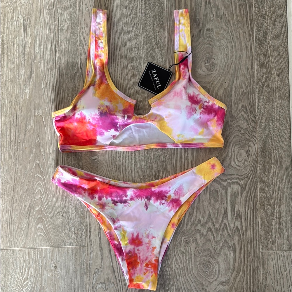 Zaful Tie-Dye Bikini Set